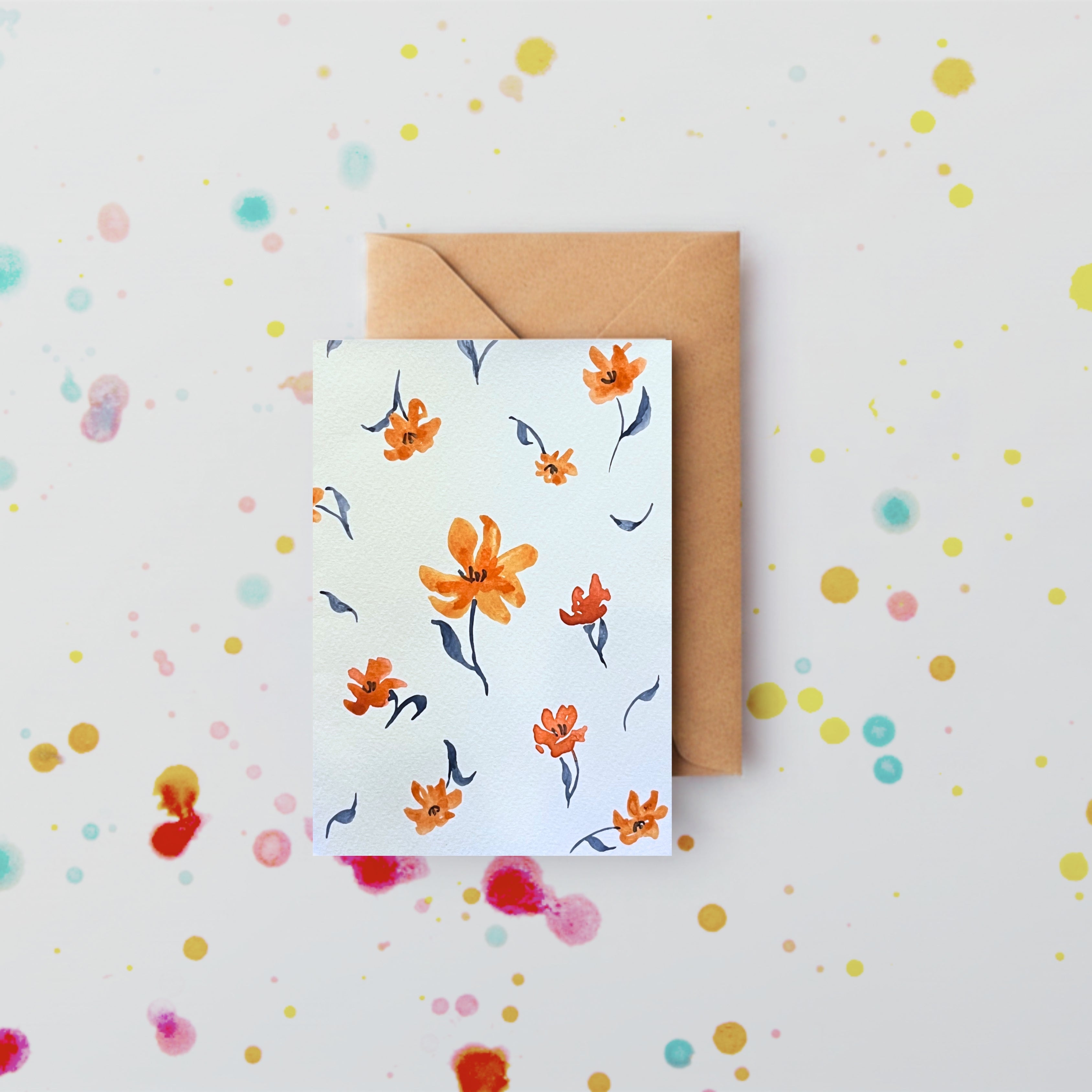 Raining Flowers Card