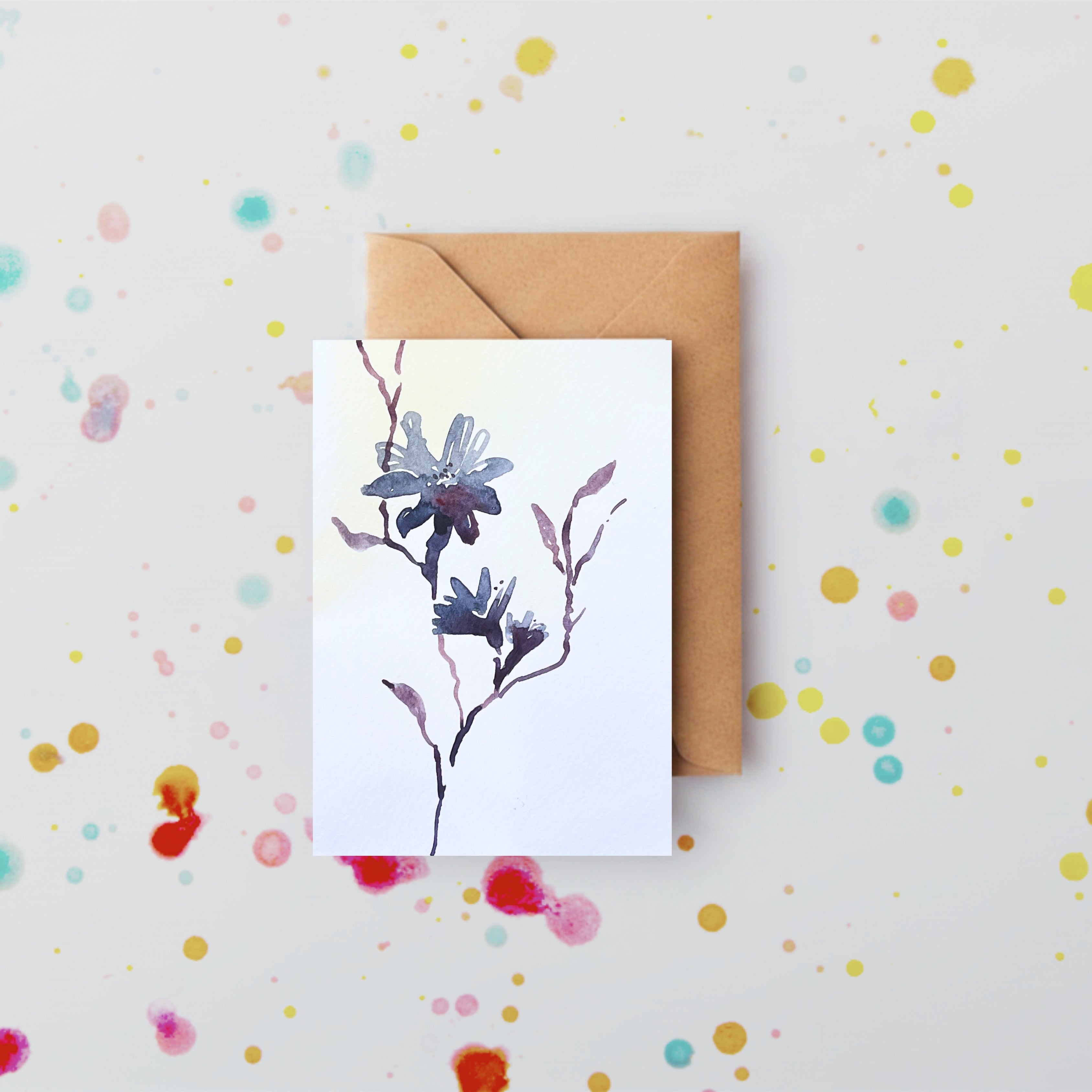 Shadow Flowers Card